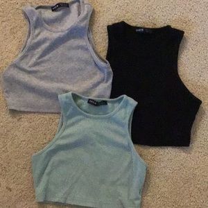 Mid drift tanks(3)Black and gray and sage